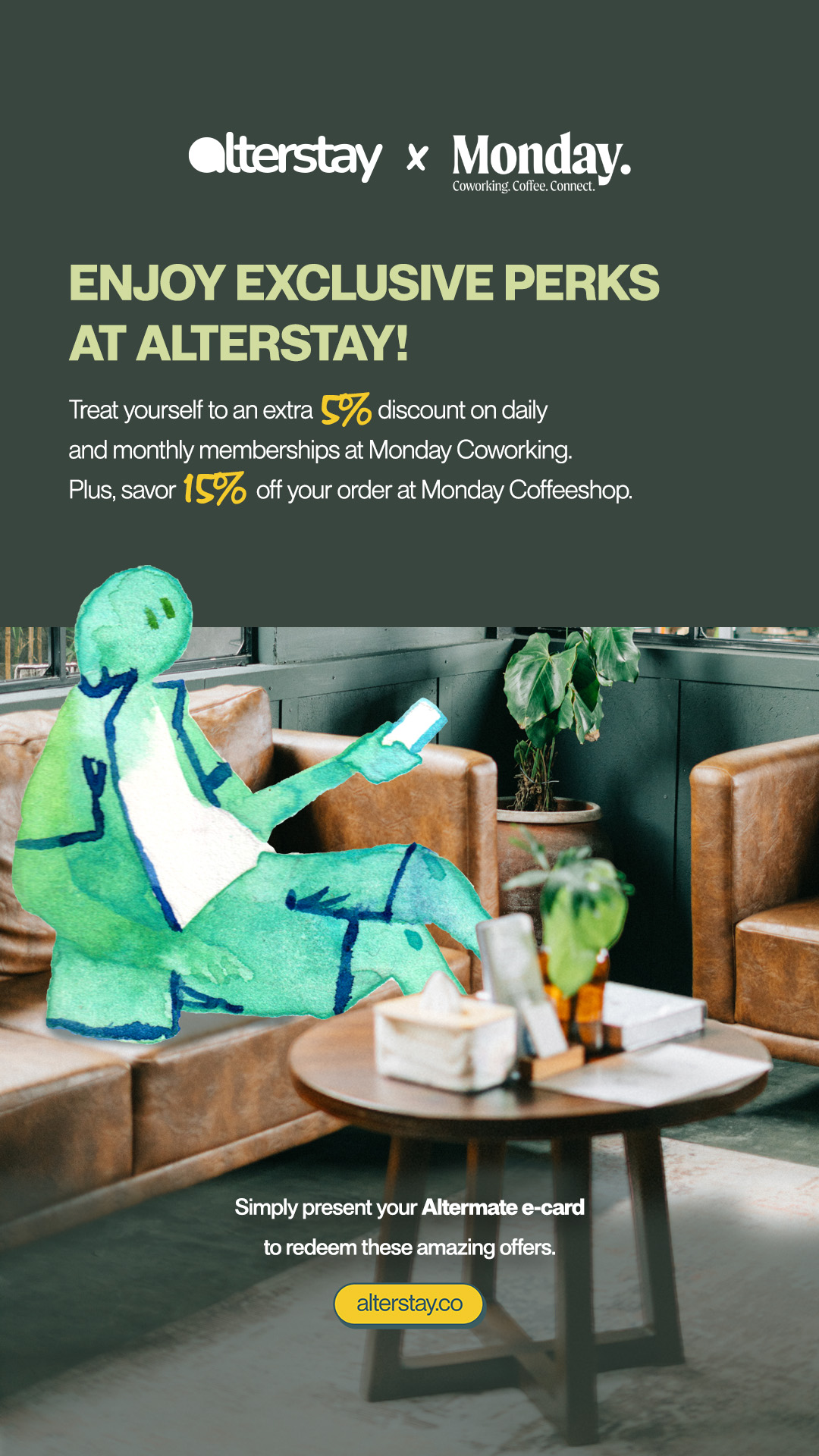 5% off Membership Monday Coworking & Coffeeshop