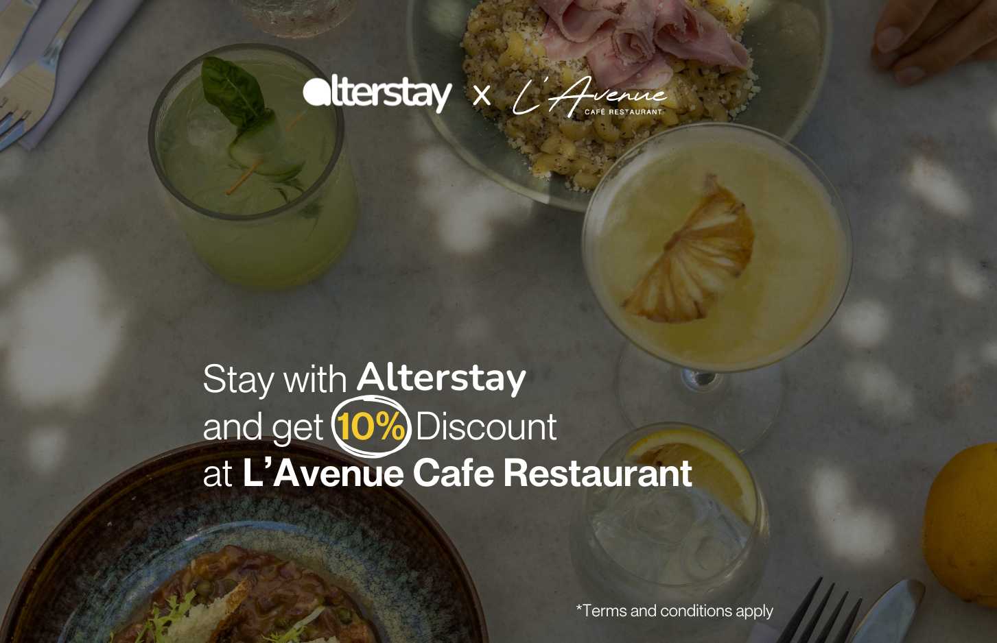 10% off L'avenue Cafe Restaurant